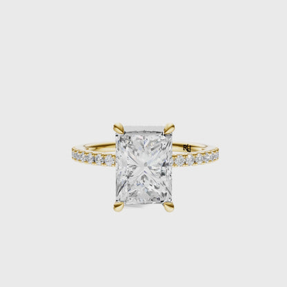 Princess Traditional Tulip Hidden Halo Setting