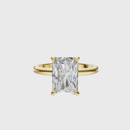 Radiant Accented Tulip Solitaire Setting