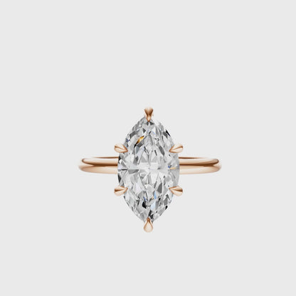 Marquise Accented Tulip Solitaire Setting