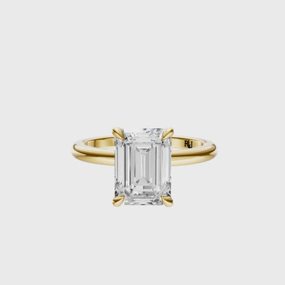 Emerald Accented Tulip Solitaire Setting