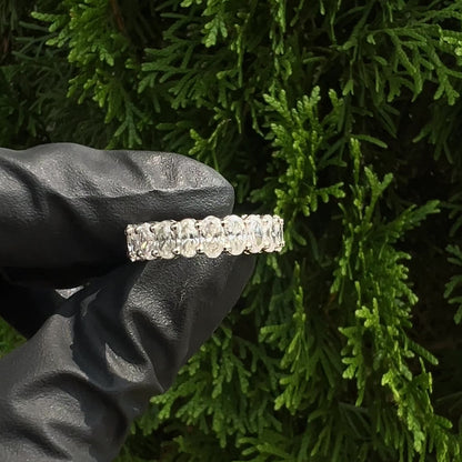 4.5 Carat Oval Lab Diamond Eternity Band Size 6.5