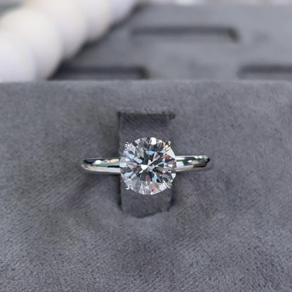 2.02 Carat Round Lab Diamond Timeless Solitaire Ring