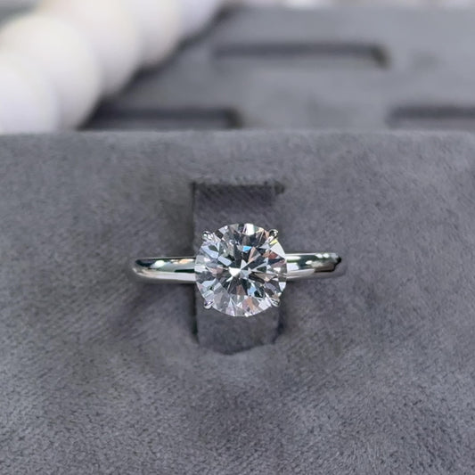 2.02 Carat Round Lab Diamond Timeless Solitaire Ring