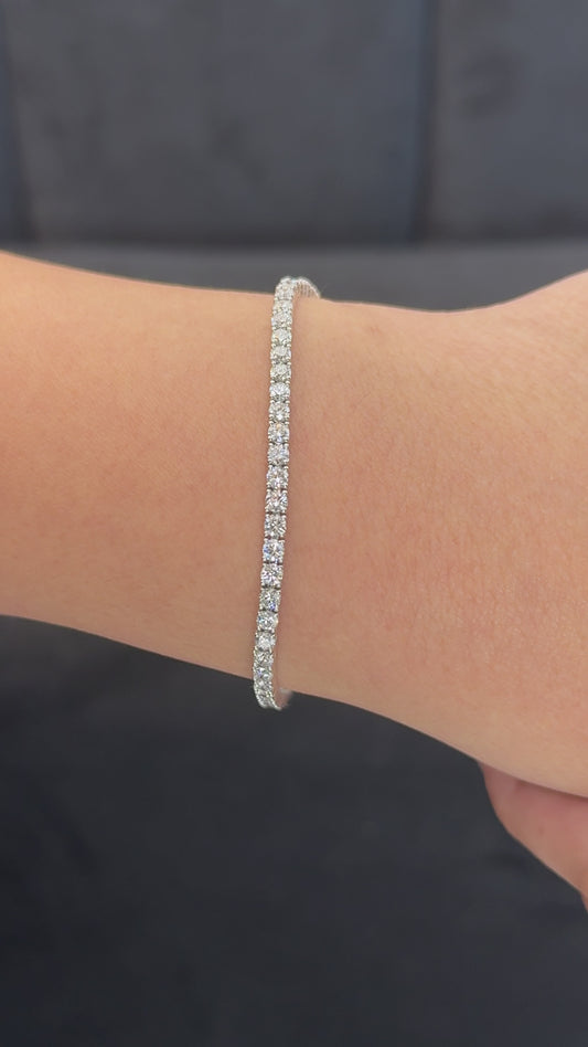 Round Lab Diamond Tennis Bracelet 4.00ctw