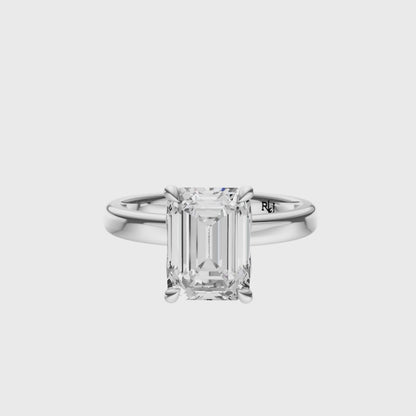 Emerald Tulip 2.7mm Band Solitaire Setting
