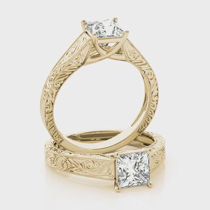 Princess Cathedral Pattern Solitaire Setting