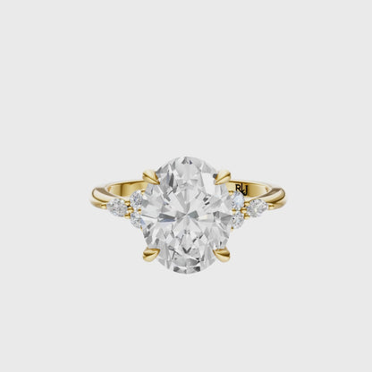 Oval Cluster Elegance Setting