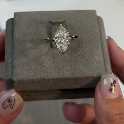 Marquise Elegant Signature Hidden Halo Setting