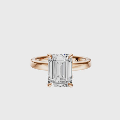 Emerald Tulip 2.7mm Band Solitaire Setting