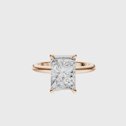 Princess Tulip Hidden Halo Solitaire Setting