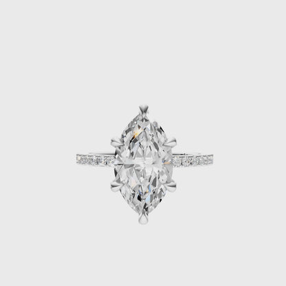 Marquise Traditional Flooded Basket Setting
