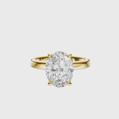 Oval Tulip 2.7mm Band Solitaire Setting