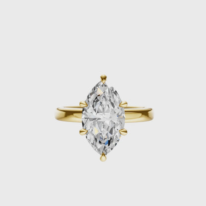 Marquise Elegant 2.7mm Band Signature Hidden Halo Setting