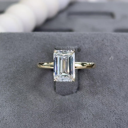 3.02 Carat Emerald Lab Diamond Solitaire Ring