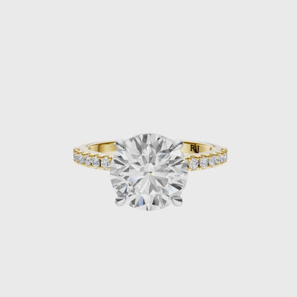 Round Mixed Metal Traditional Elegance Setting