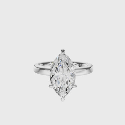 Marquise Tulip 2.7mm Band Solitaire Setting