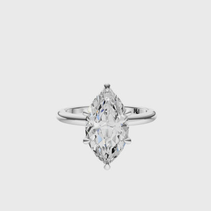 Marquise Tulip Hidden Halo Solitaire Setting
