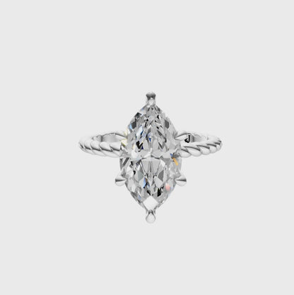 Marquise Twirl Solitaire Setting