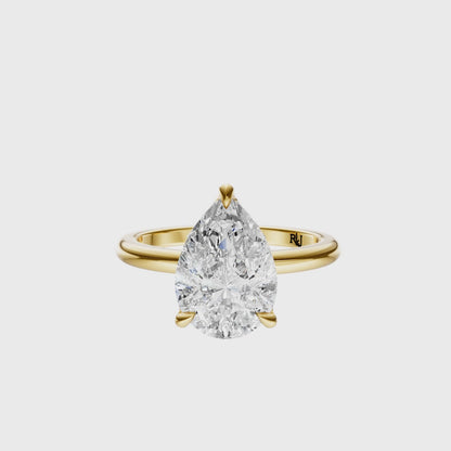 Pear Accented Tulip Solitaire Setting