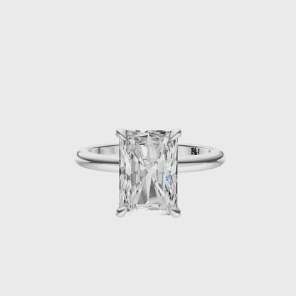 Radiant Accented Tulip Solitaire Setting