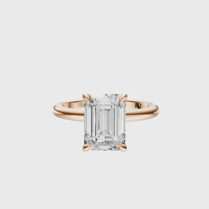 Emerald Accented Tulip Solitaire Setting