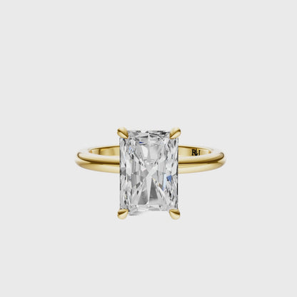 Radiant Tulip Hidden Halo Solitaire Setting