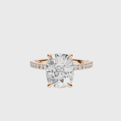 Cushion Traditional Accented Tulip Sparkler Setting