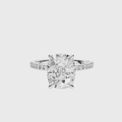 Cushion Traditional Accented Tulip Sparkler Setting
