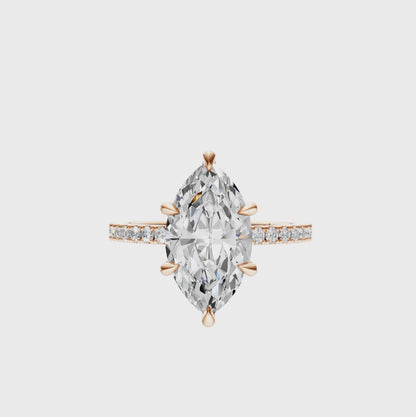 Marquise Traditional Accented Tulip Sparkler Setting