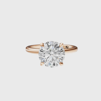 Round Elegant Signature Hidden Halo Setting