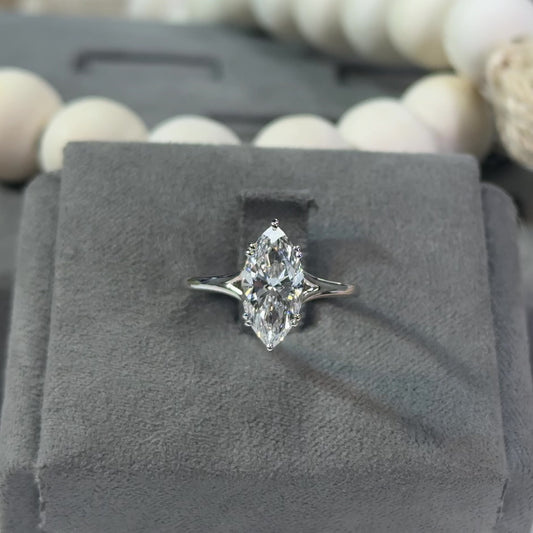 2.02 Carat Marquise Solitaire Lab Diamond Ring