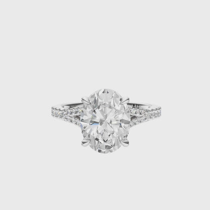 Oval Traditional Split-Shank Cathedral Setting