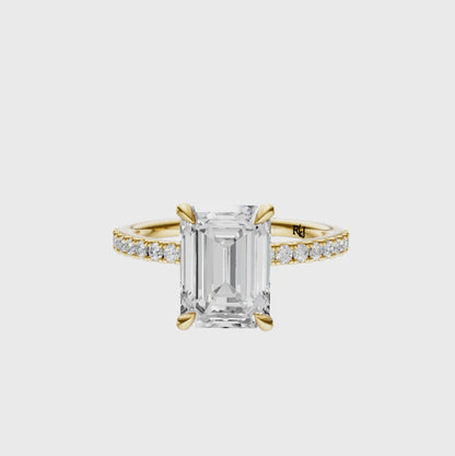Emerald Traditional Accented Tulip Sparkler Setting