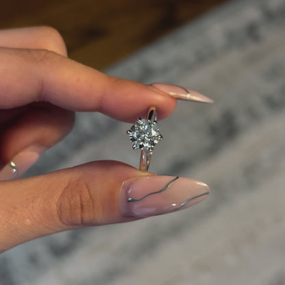 Round Cathedral 6-Prong Solitaire Setting