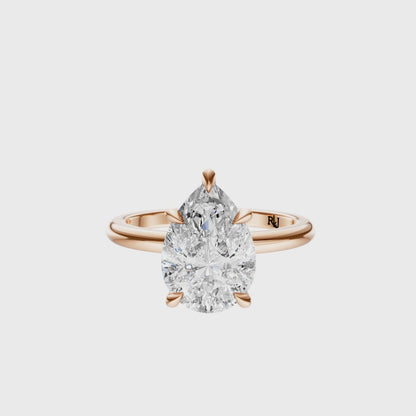 Pear Signature Minimal Solitaire Setting