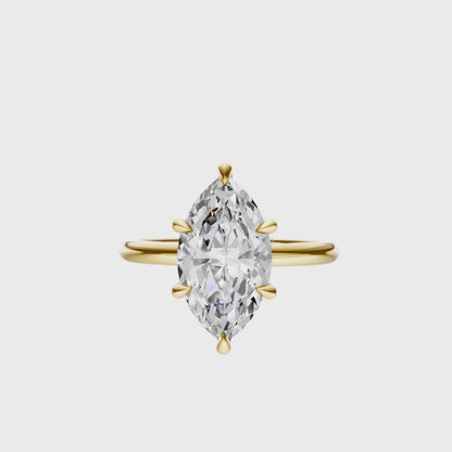 Marquise Accented Tulip Solitaire Setting