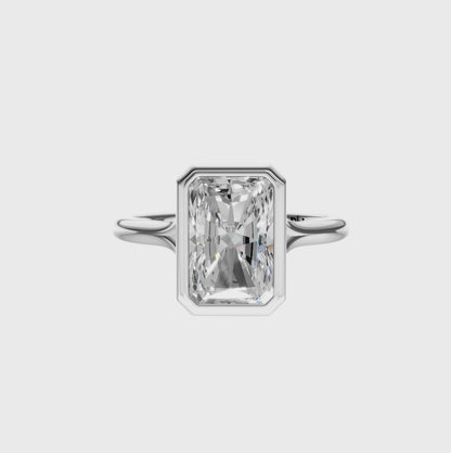 Radiant Vintage Bezel Solitaire Setting