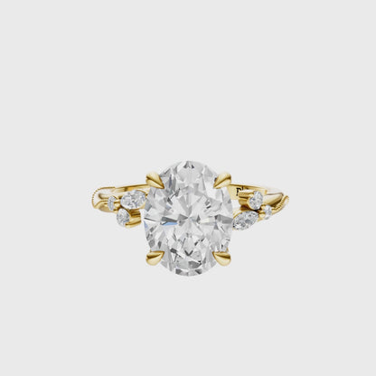Oval Blossom Grace Setting