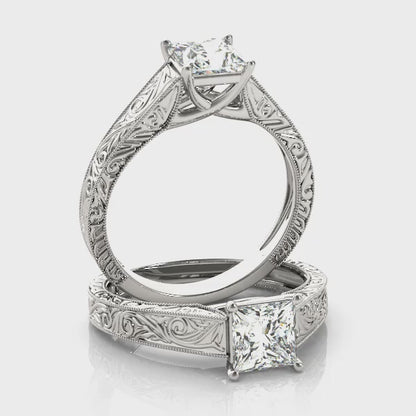 Princess Cathedral Pattern Solitaire Setting