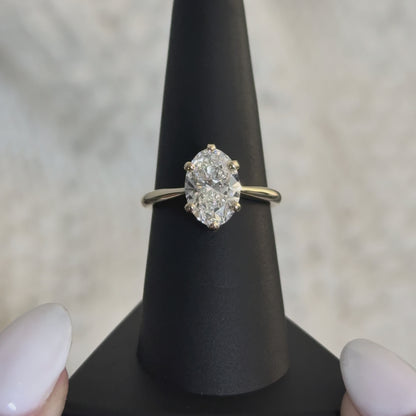 Oval Flower Basket 6-Prong Solitaire Setting