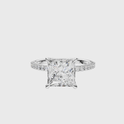 Princess Traditional Accented Tulip Sparkler Setting