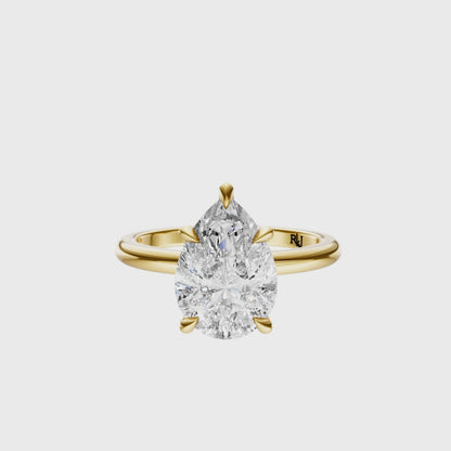 Pear Signature Minimal Solitaire Setting