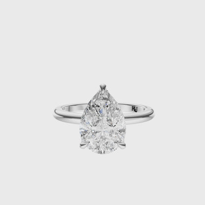 Pear Accented Tulip Solitaire Setting