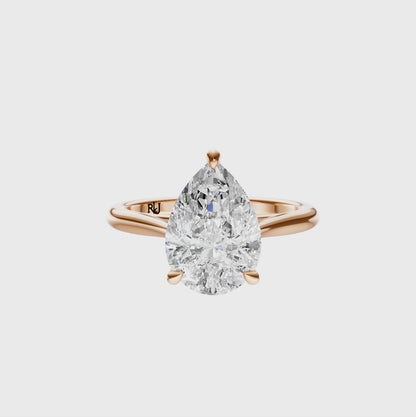 Pear Cathedral Solitaire Setting