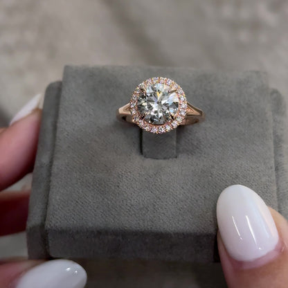 Round Split Shank Halo Elegant Setting