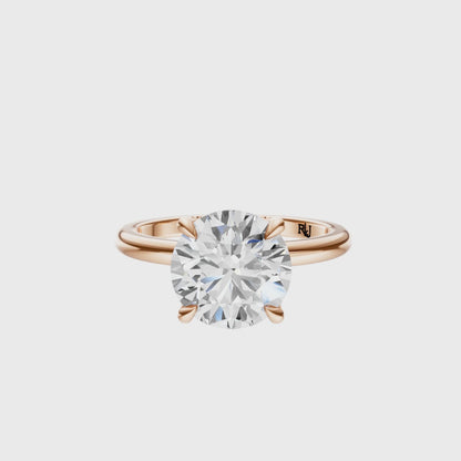 Round Accented Tulip Solitaire Setting