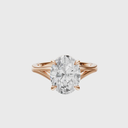 Oval Split-Shank Cathedral Solitaire Setting
