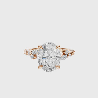 Oval Blossom Grace Setting