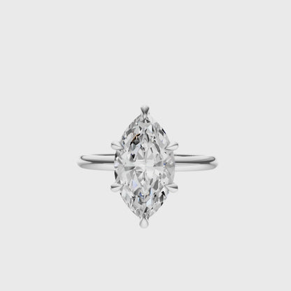 Marquise Accented Tulip Solitaire Setting