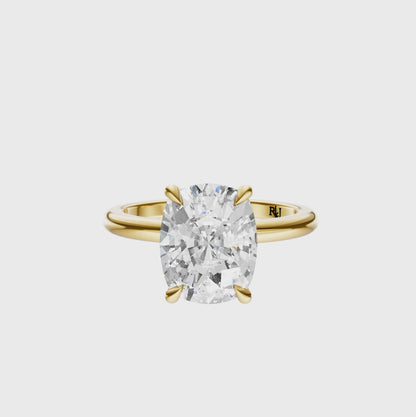 Cushion Accented Tulip Solitaire Setting